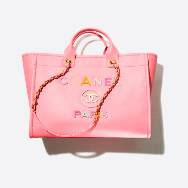 シャネルラージショッピングバッグ カフスキン、エナメル、ゴールドメタル Coral - Pink A66941 B08030 NH621