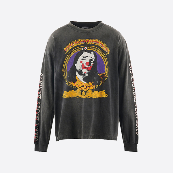 セントマイケル × BORNXRAISED BR_LS TEE/ボーンセイント/BLK