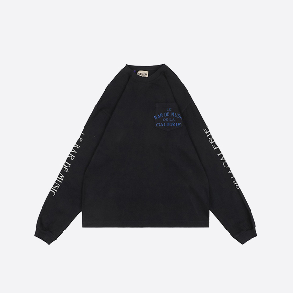 ギャラリーデパート LE BAR DE MUSIC DE LA GALERIE ロングスリーブ Tシャツ ブラック