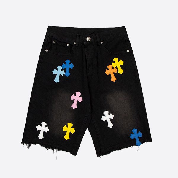 クロームハーツ ショートパンツ デニム マルチカラー