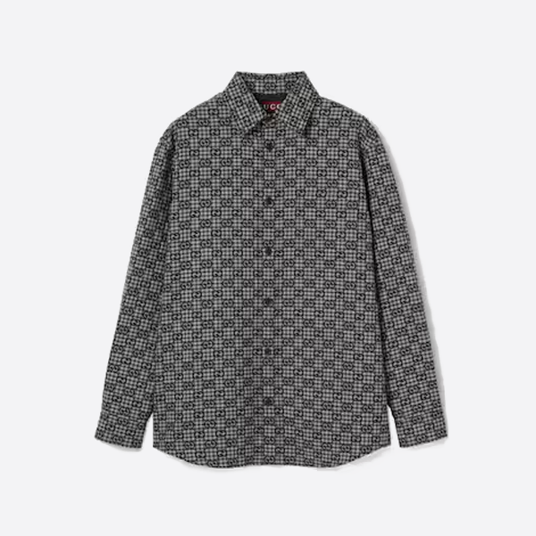 グッチのジャカード柄長袖シャツ