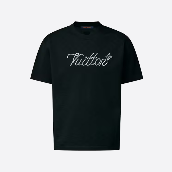 ルイ・ヴィトン ビーズ装飾 チェック柄 半袖Tシャツ