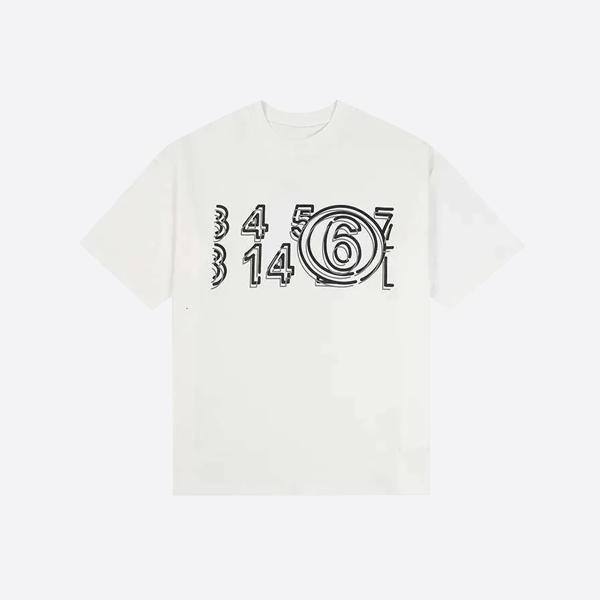 メゾン マルジェラ フォールテッド ナンバー6 プリント 半袖Tシャツ