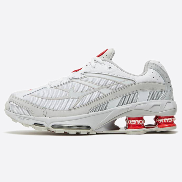 シュプリーム× ShoxRide2"ホワイト/グレー フォッグフラットプラチナ"(H12)DN1615-100
